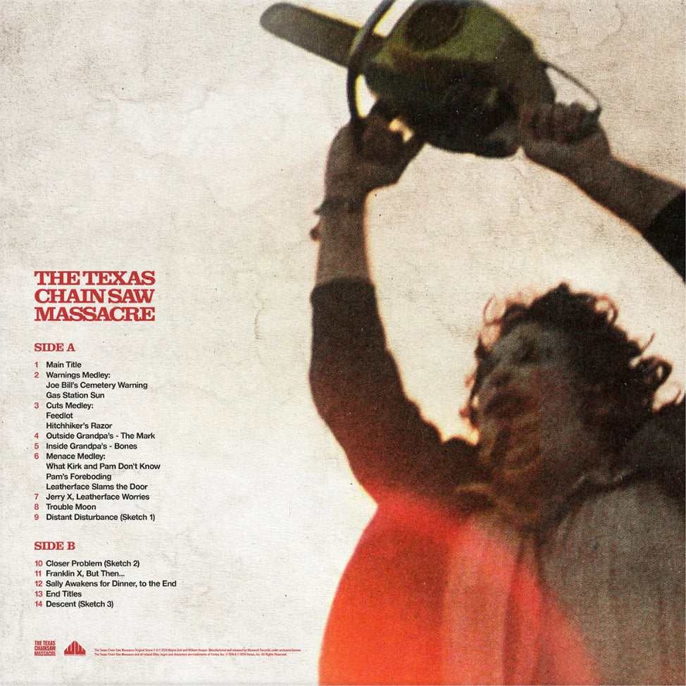 Texas Chain Saw Massacre (1974) Original Soundtrack - Limited Edition Black/Red Vinyl LP | Horror Movie Collectible, Perfect for Halloween & Film Enthusiasts
