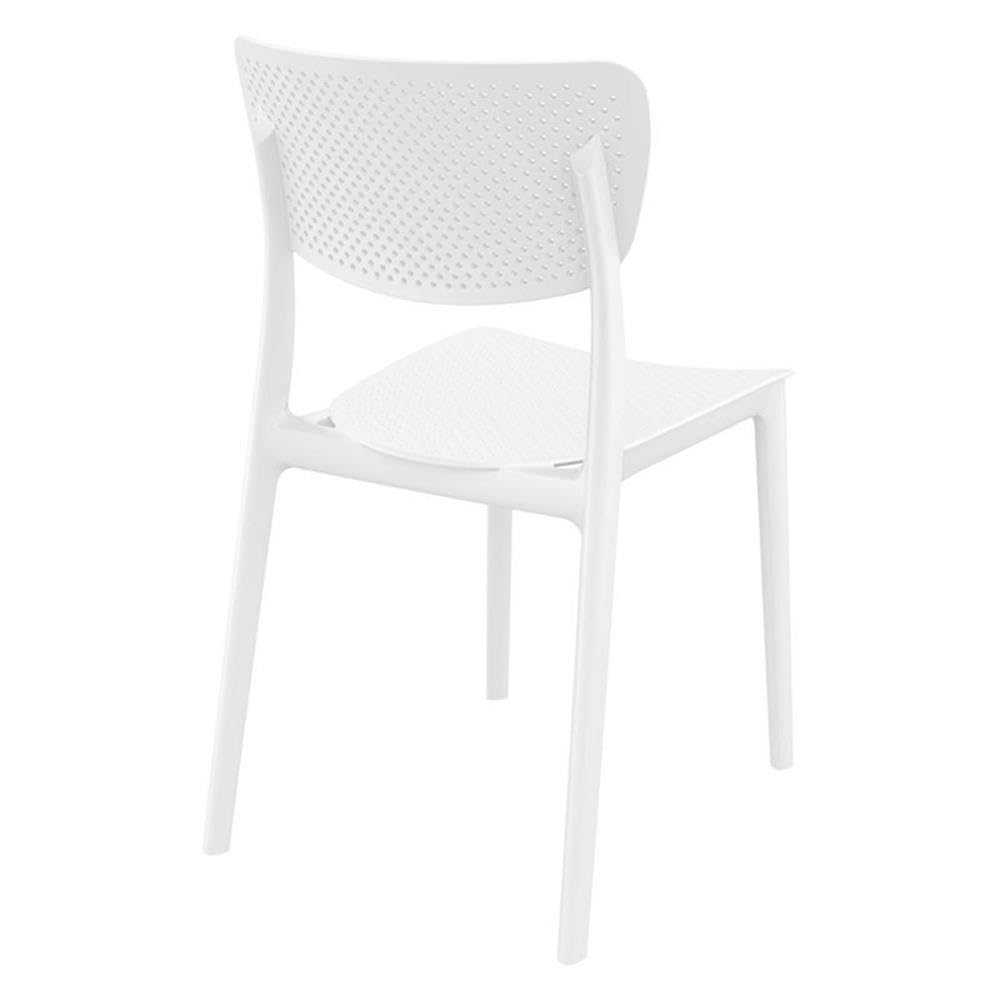 Compamia Lucy Modern Dining Chairs Set of 2 - White Finish Upholstered Side Chairs for Kitchen, Dining Room & Office - Comfortable & Stylish Seating Solution
