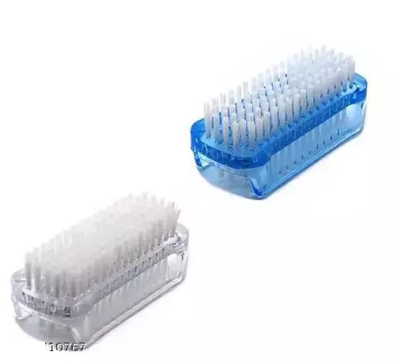 ZAUKY Mini Nail Brush Set of 2 - Hand & Toe Nail Cleaning Brush for Dead Skin Removal - Manicure & Pedicure Scrubber Tool (Multicolor) - Perfect for Home Spa, Travel & Salon Nail Care