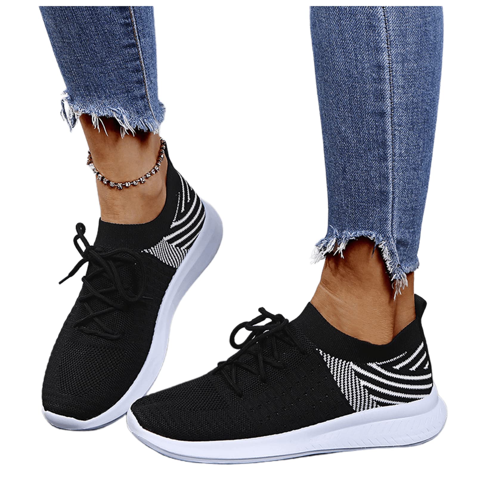 Ladmiple Women's Gym Shoes - Lightweight Mesh Slip-On Sneakers for Workout, Running, Walking & Tennis | Comfortable Athletic Shoes for Women | Perfect for Gym, Jogging & Casual Wear