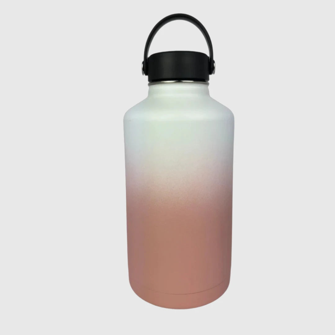 Premium Coral Pink Insulated Stainless Steel Water Bottle - 64oz (1.9L) Leak Proof, BPA Free - Perfect for Gym, Hiking, Travel & Outdoor Activities