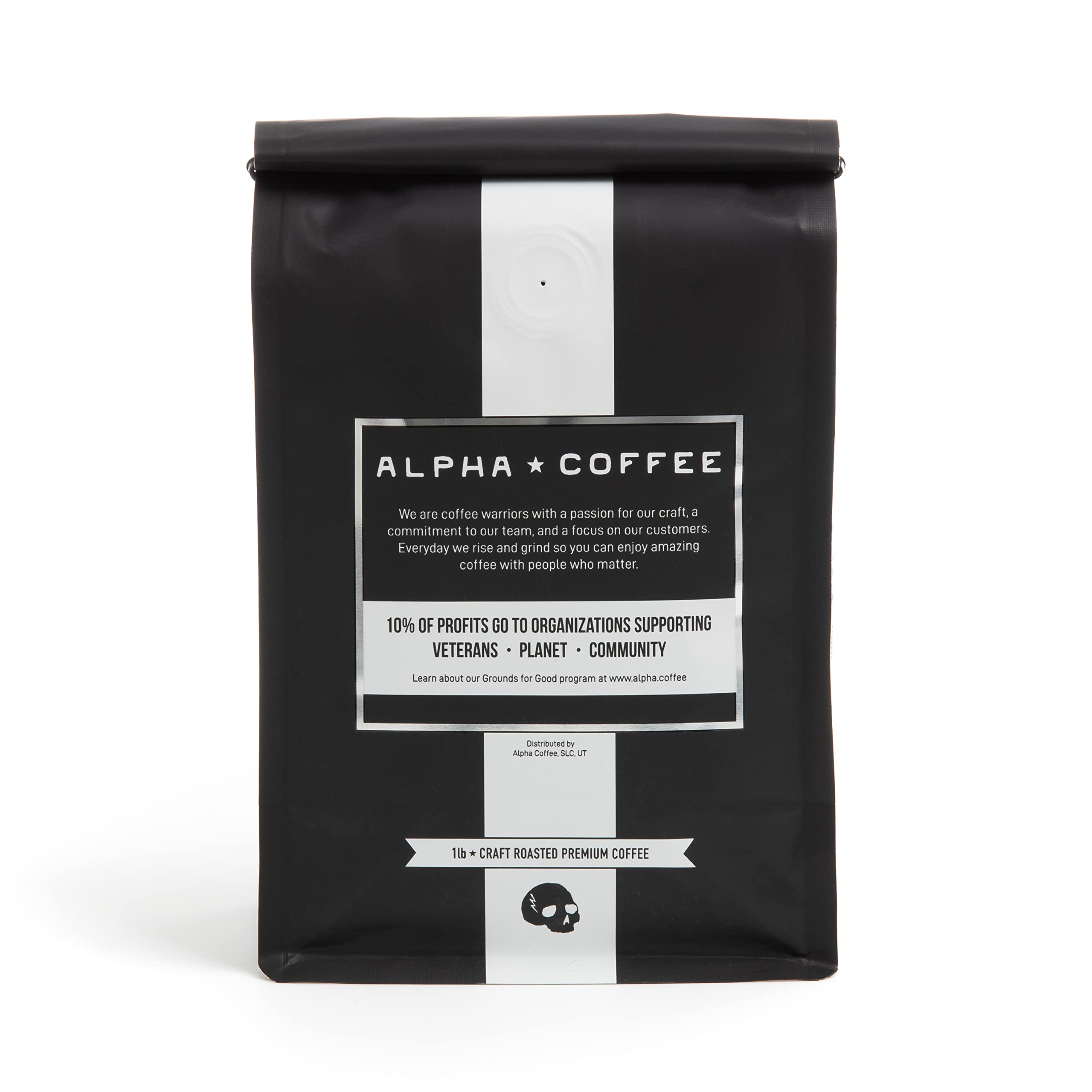 Alpha Coffee – Sundown Decaf - 16 oz. Premium Organic Decaffeinated Coffee | Medium Roast 100% Arabica Beans | Small Batch Roasted | Veteran Owned | Perfect for Afternoon Relaxation & Evening Enjoyment Without Caffeine