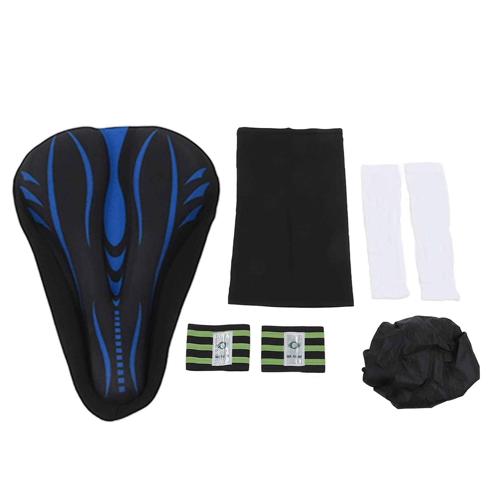 BuyWeek Comfortable Anti-Slip Bicycle Seat Set - Ergonomic Breathable Bike Saddle Cushion with Bungee Cord for Mountain Bikes - Perfect for Commuting, Road Cycling & Outdoor Adventures
