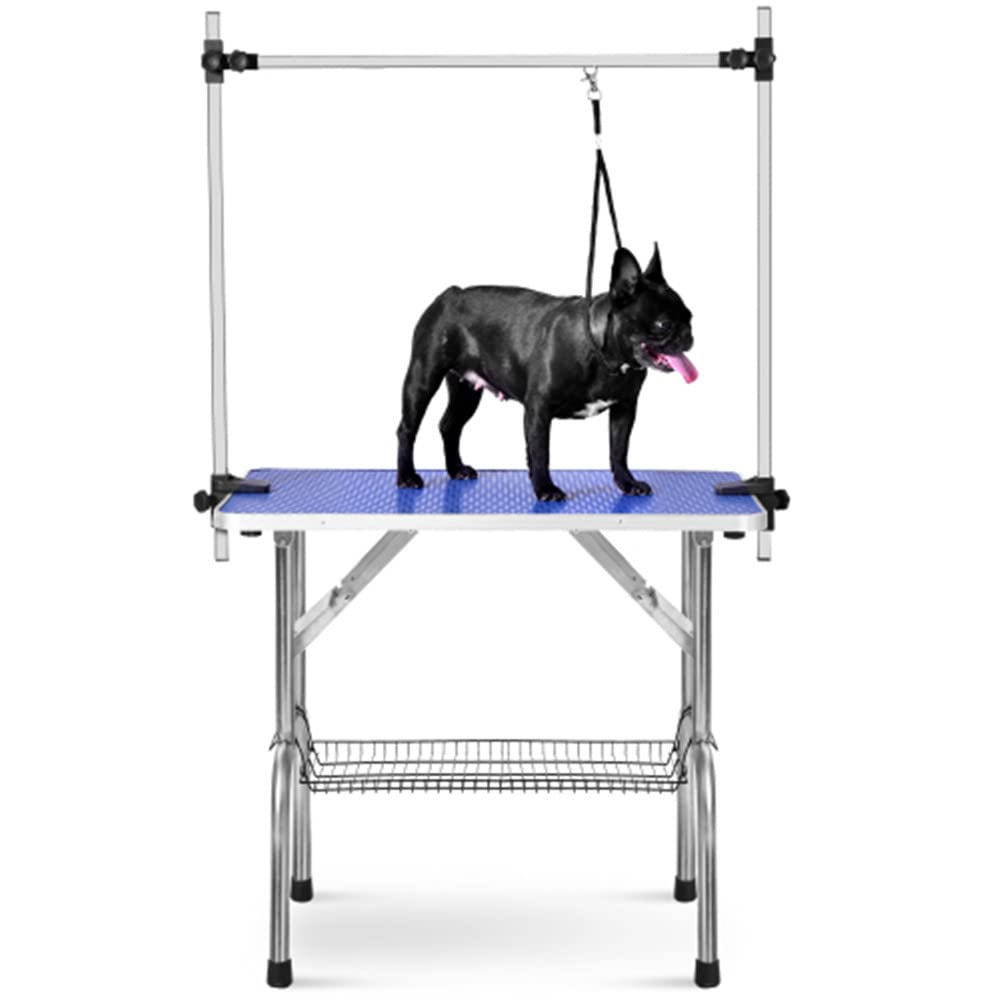 Eysee 36 Inch Heavy Duty Folding Pet Grooming Table - Stainless Steel Dog Cat Grooming Station for Professional & Home Use | Perfect for Bathing, Trimming & Styling Pets