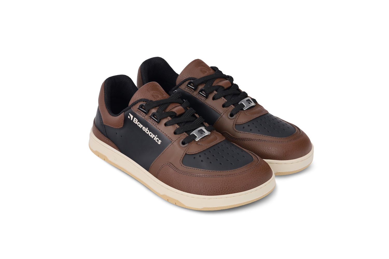 Barefoot Sneakers for Men & Women - Barebarics Wave Black & Dark Brown Minimalist Shoes | Lightweight & Flexible for Running, Walking & Gym Workouts