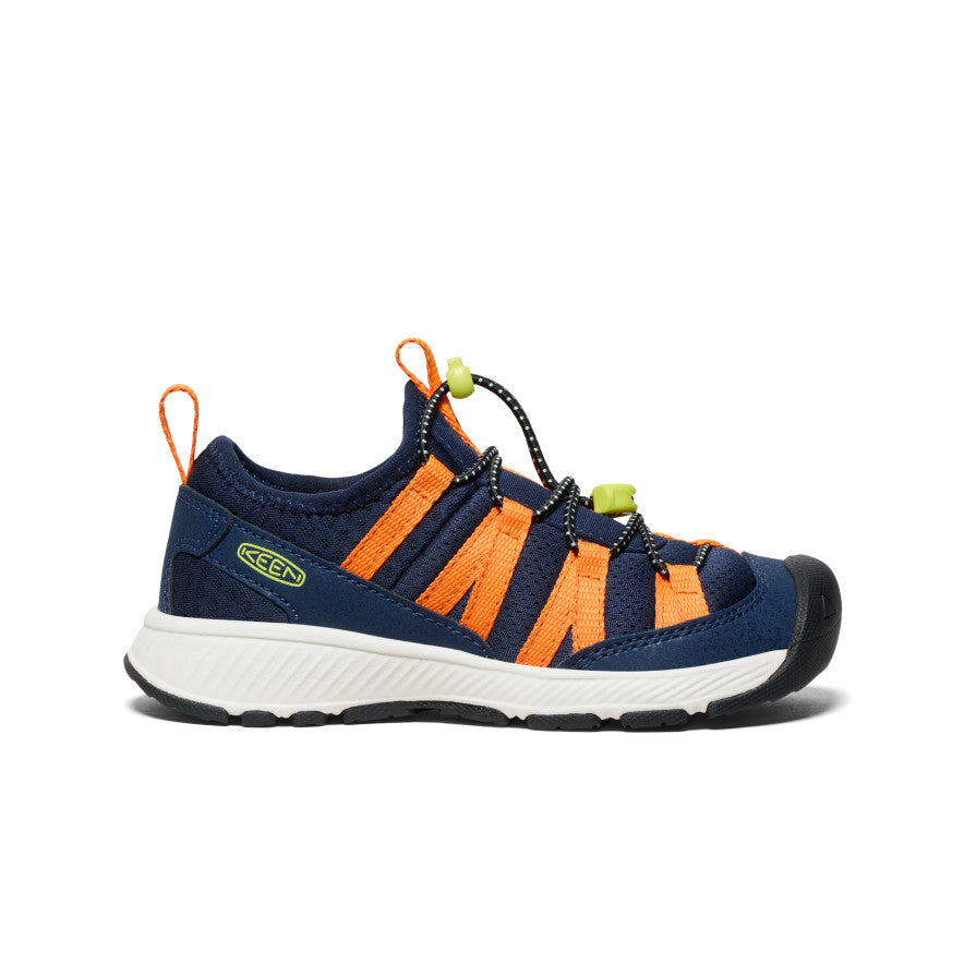 Motozoa Kids' Sneakers for Boys & Girls - Navy Blue & Bright Marigold Color | Lightweight Comfortable School Shoes for Running, Playground & Daily Wear