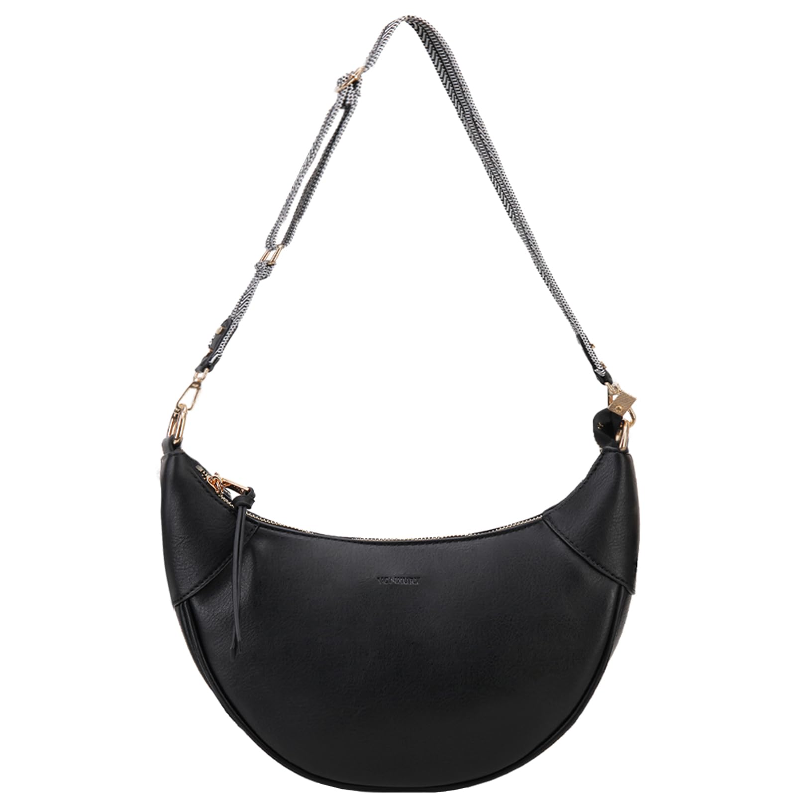VX VONXURY Women's Small Crescent Shoulder Bag - Crossbody Hobo Purse with 2 Detachable Straps, Underarm Handbag for Daily Use, Work & Travel