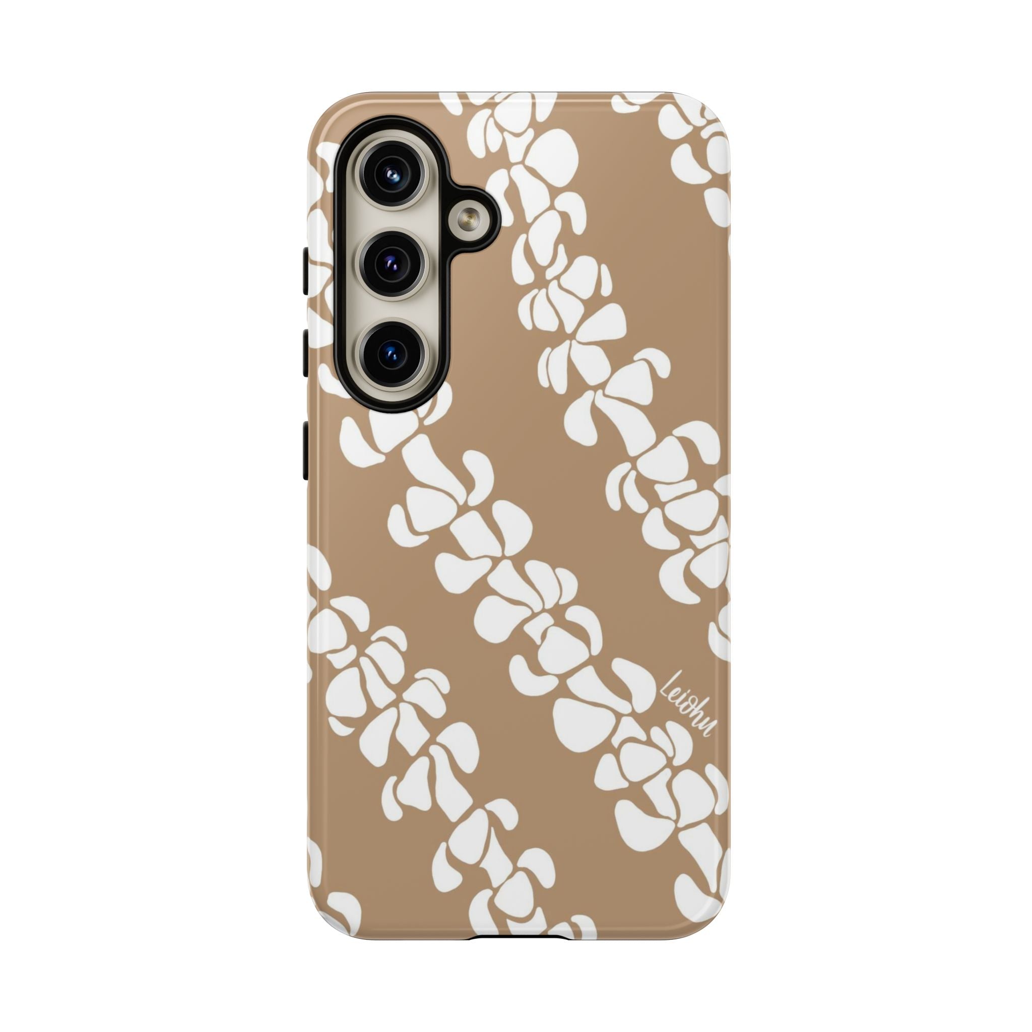 Premium Puakenikeni Tan Leather Case for Samsung Galaxy - Durable Protection with Stylish Design for Everyday Use