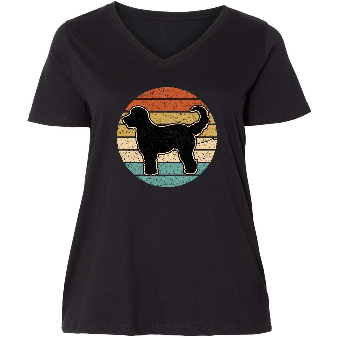 Inktastic Goldendoodle Dog Lover Gift - Women's Plus Size V-Neck T-Shirt - Cute Casual Outfit for Dog Owners & Pet Lovers