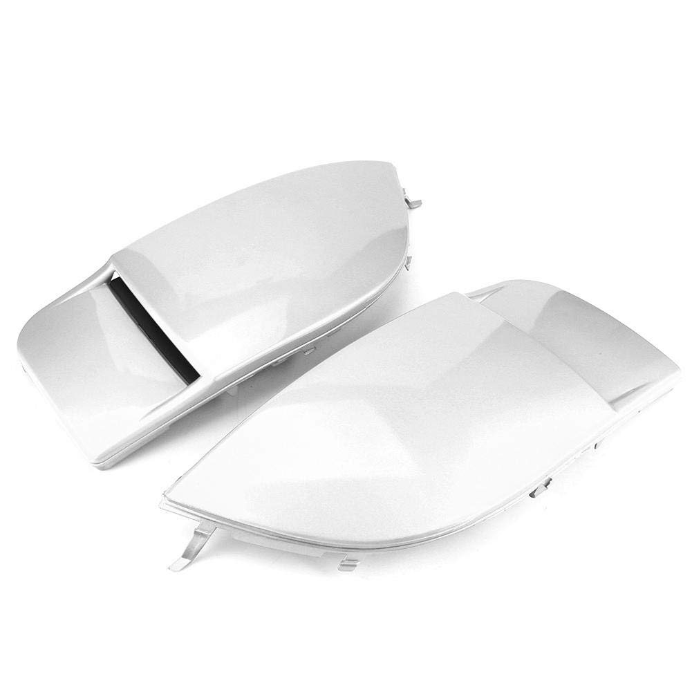 EVGATSAUTO ABS Fog Lamp Bezel for Subaru STI WRX 2004-2005 - Durable Front Fog Light Cover Pair (White) | Perfect for Off-Roading & Night Driving Enhancement