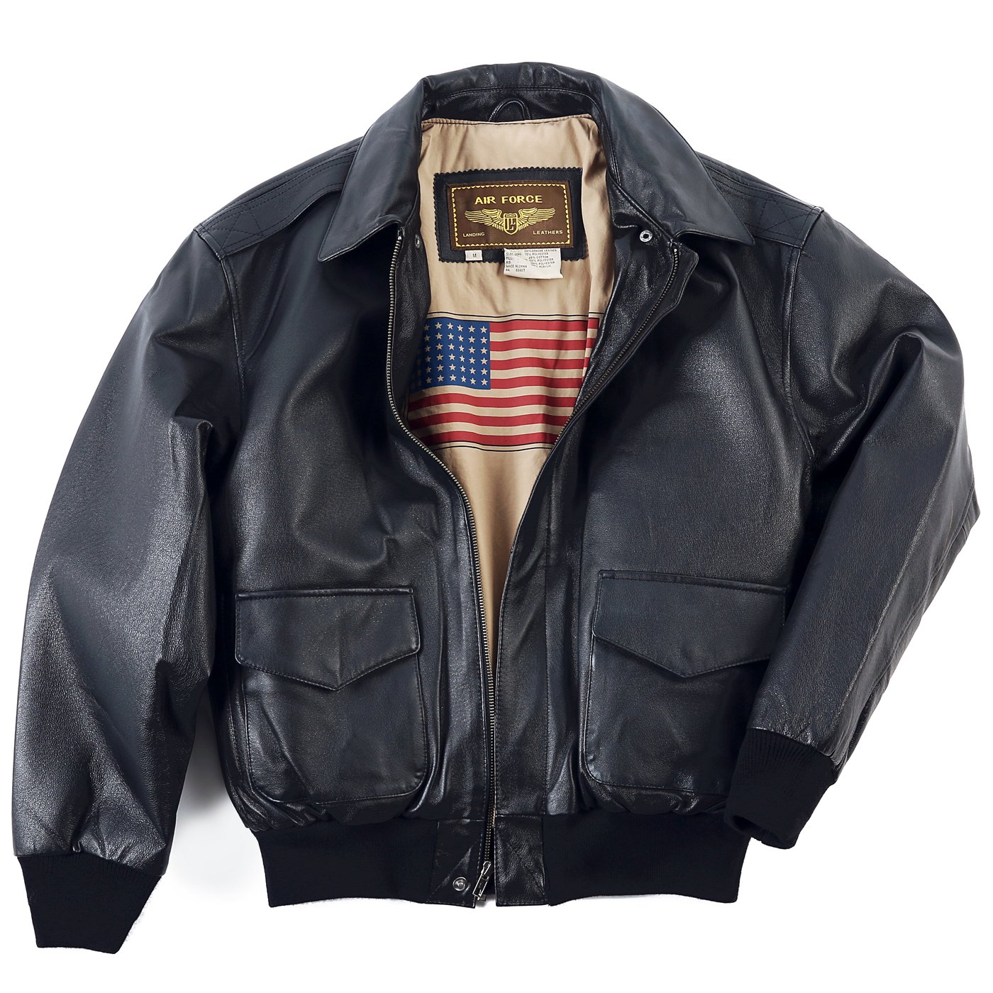 Men's A-2 Leather Bomber Jacket - Genuine Leather Flight Jacket for Air Force Style (Regular & Big Tall Sizes) | Military Aviation Apparel for Pilots, Veterans & Fashion Enthusiasts