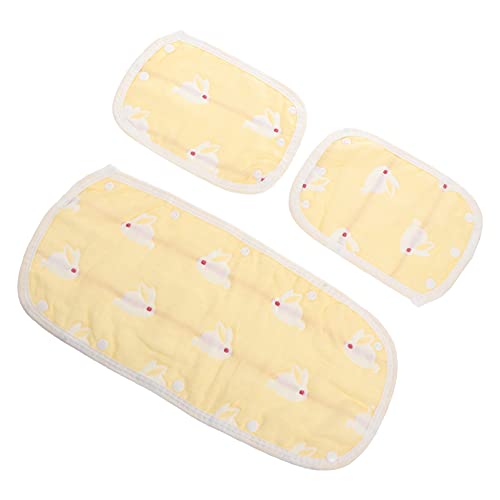 Healifty 3Pcs Soft Baby Car Seat Strap Covers - Shoulder Pads for Infant & Toddler - Universal Fit for Car Seats, Pushchairs, Strollers (Yellow) - Protect Baby's Skin & Prevent Irritation on Road Trips & Daily Commutes
