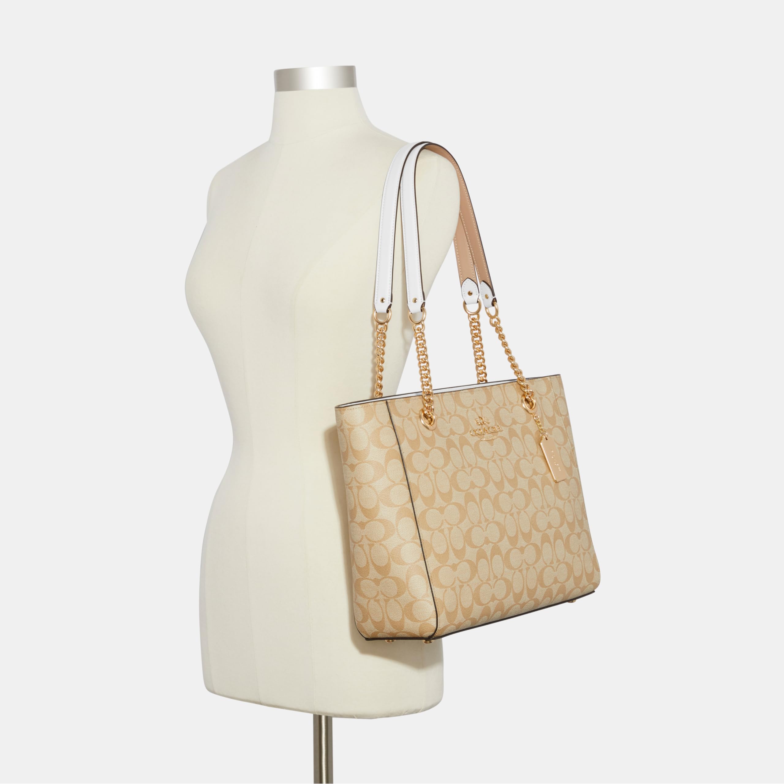 Coach Women's Cammie Chain Tote Bag - Stylish Leather Shoulder Purse for Work, Travel & Everyday Use | Premium Designer Handbag with Adjustable Strap