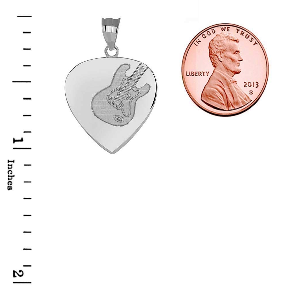 Sterling Silver Guitar Pick Necklace for Musicians - Perfect Gift for Music Lovers