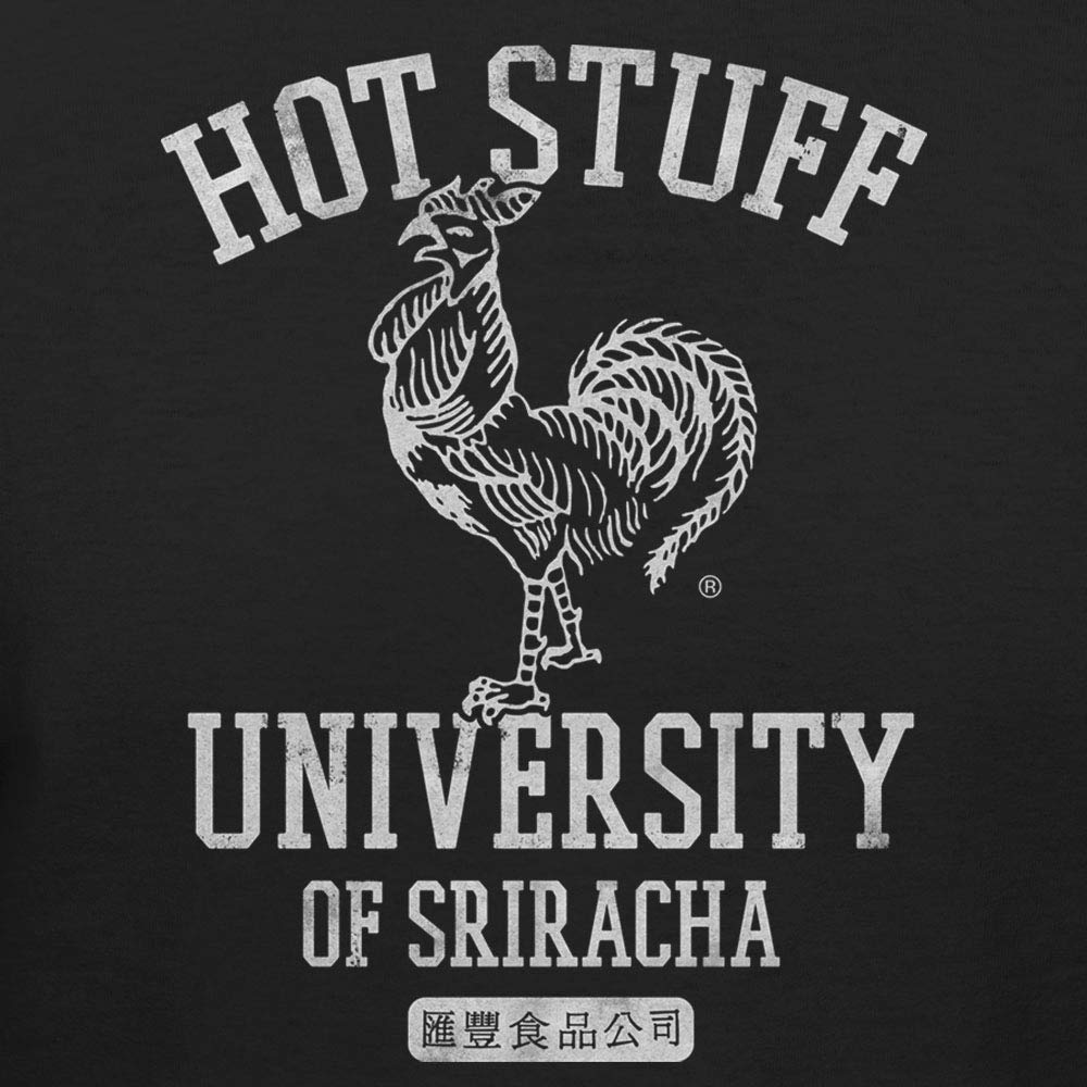Sriracha Hot Sauce Spicy Food Lover Graphic T-Shirt for Men & Women - Cool Casual Cotton Tee for College, University, Parties & Streetwear Fashion