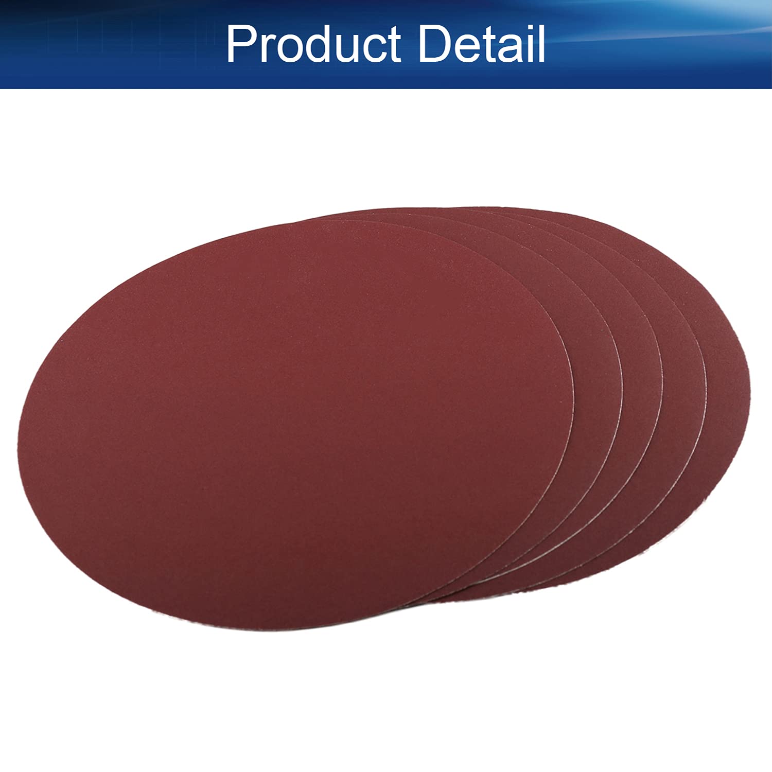 8 Inch 180 Grit Sanding Discs - 10pcs PSA Aluminum Oxide Sandpaper Pads for Random Orbital Sander | Perfect for Metal, Wood, Plastic, Leather & Rubber | Ideal for DIY Projects, Auto Body Repair & Furniture Refinishing