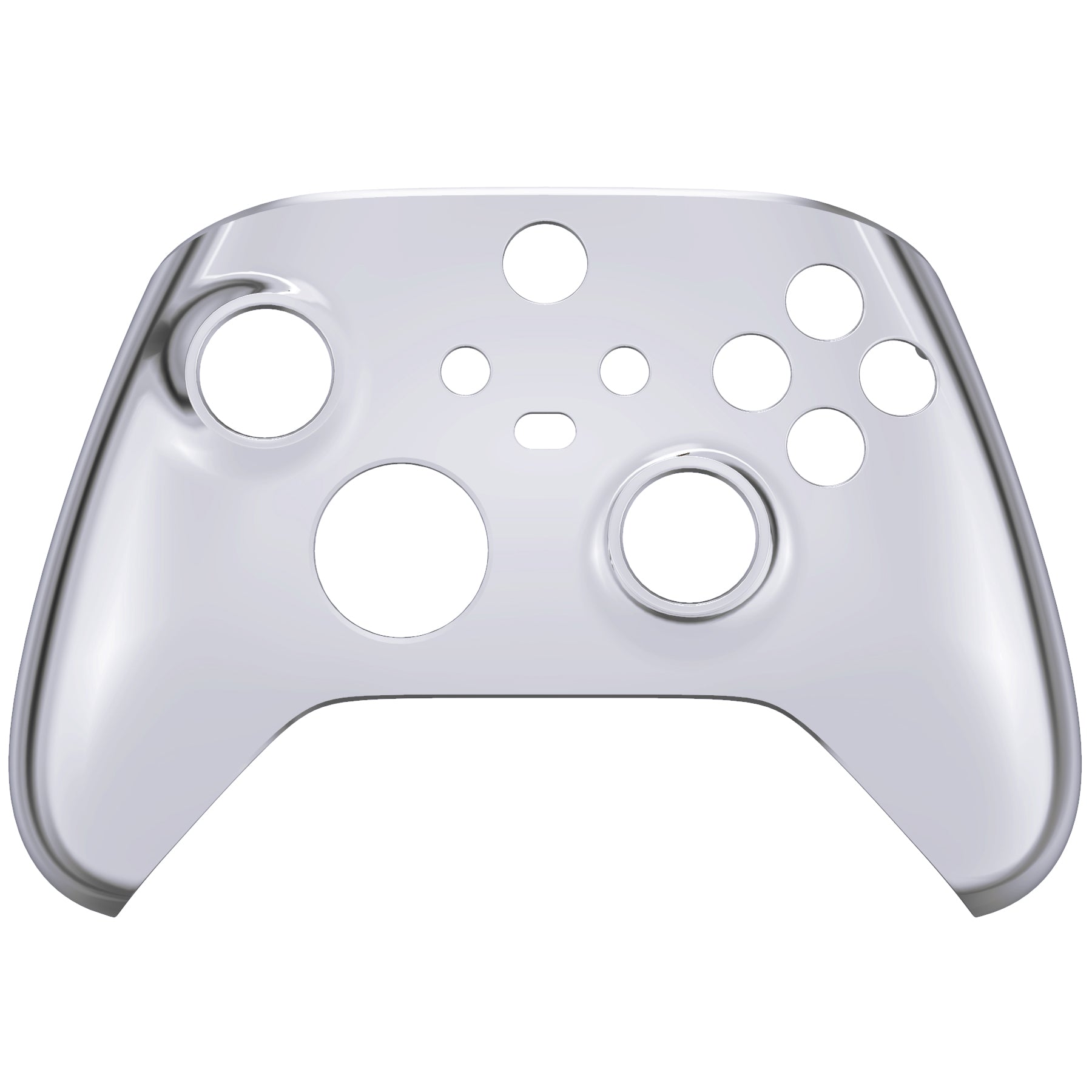 eXtremeRate Chrome Silver Replacement Front Housing Shell for Xbox Series X & S Controller - Upgrade Your Gaming Setup for Enhanced Comfort & Style