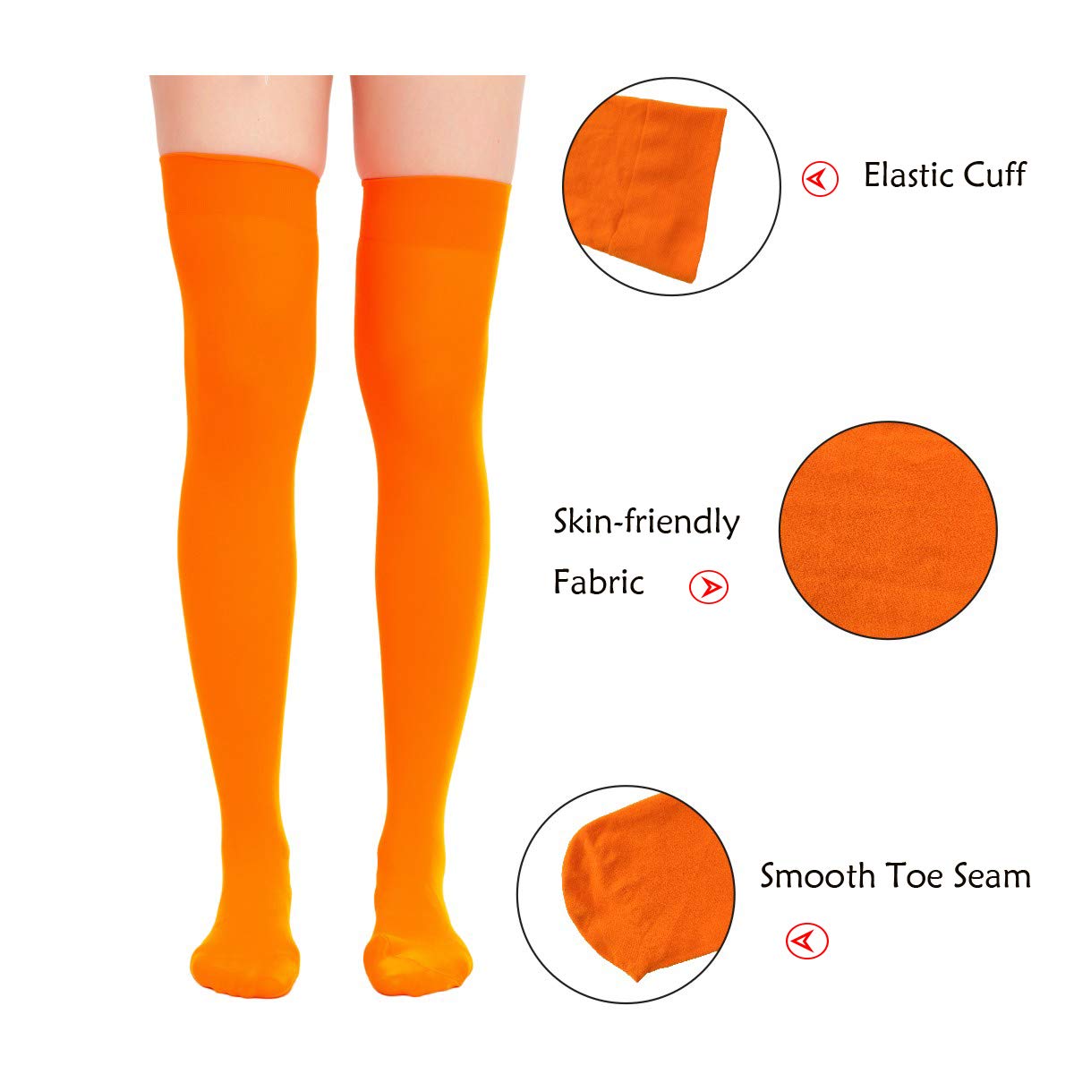 FELIZHOUSE Women's Extra Long Thigh High Socks - Over Knee High Boot Stockings for Women & Girls - Opaque Warm Winter Socks for Halloween Costumes, Cosplay & Everyday Fashion