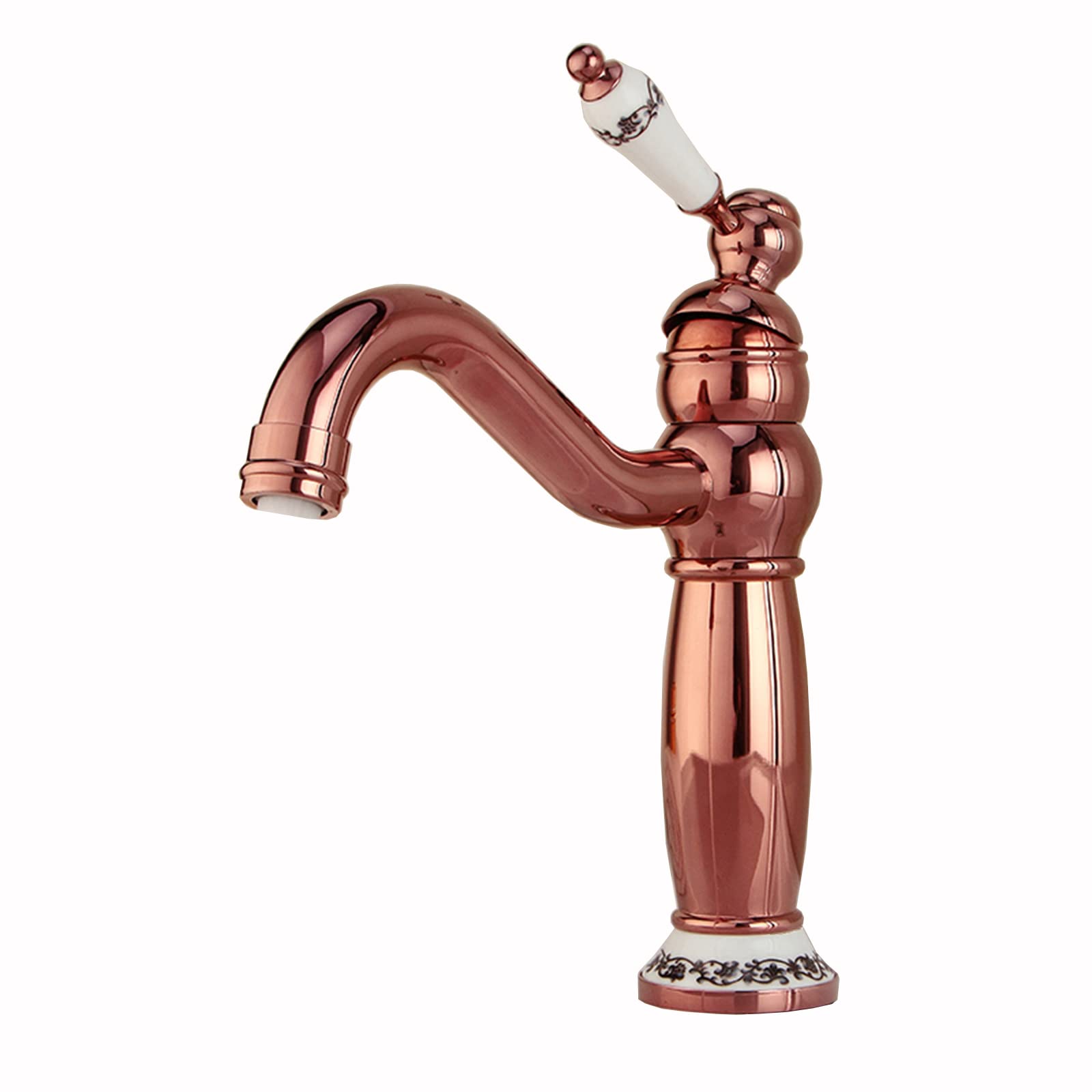 Antique Brass Single Handle Bathroom Sink Faucet - Vintage Style Basin Faucet for Bathroom Vanity, Perfect for Traditional & Farmhouse Decor | Easy Installation, Durable Finish