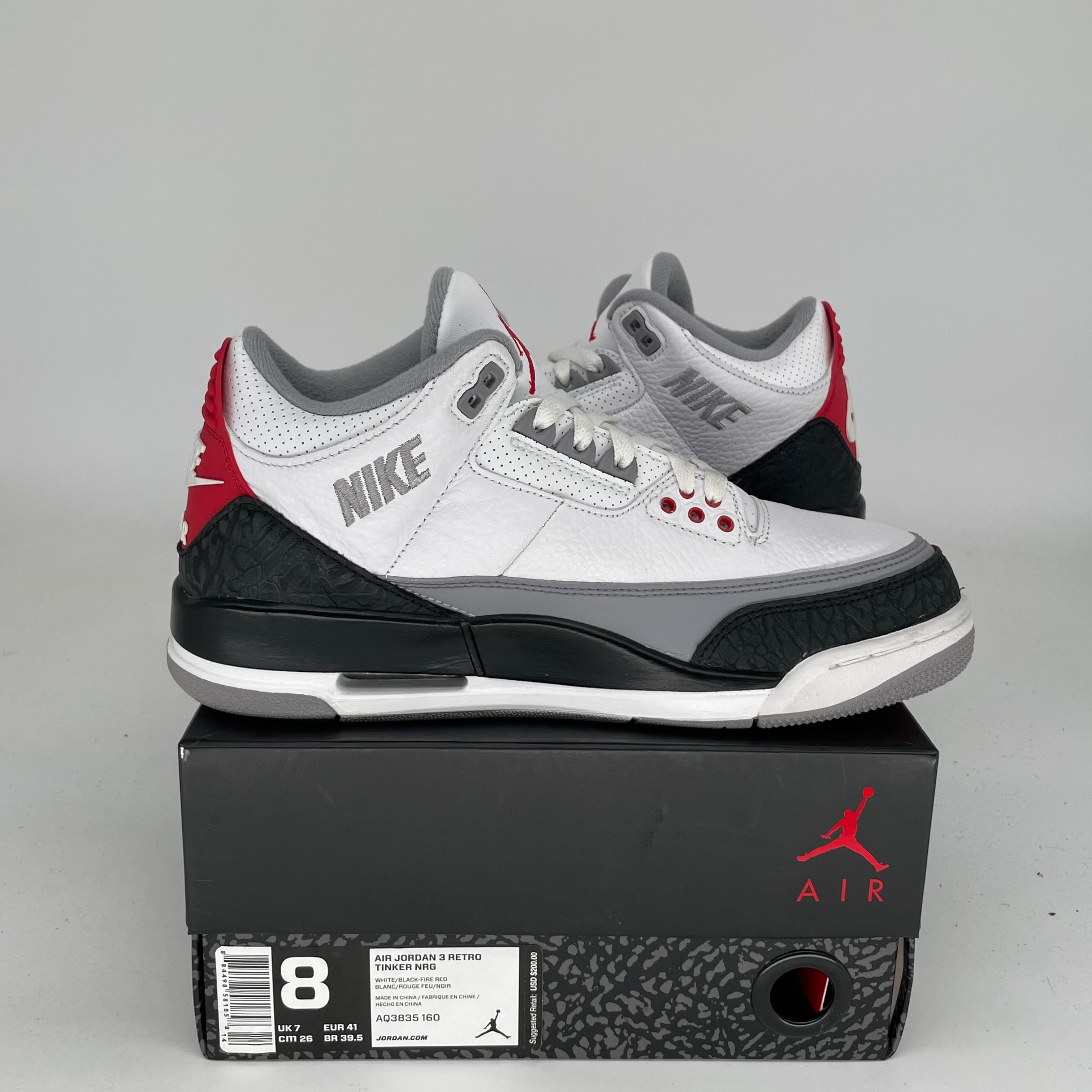 AIR JORDAN 3 TINKER HATFIELD Men's Basketball Shoes - Size 8 (AQ3835-160) - Retro Sneakers for Streetwear & Casual Outfits