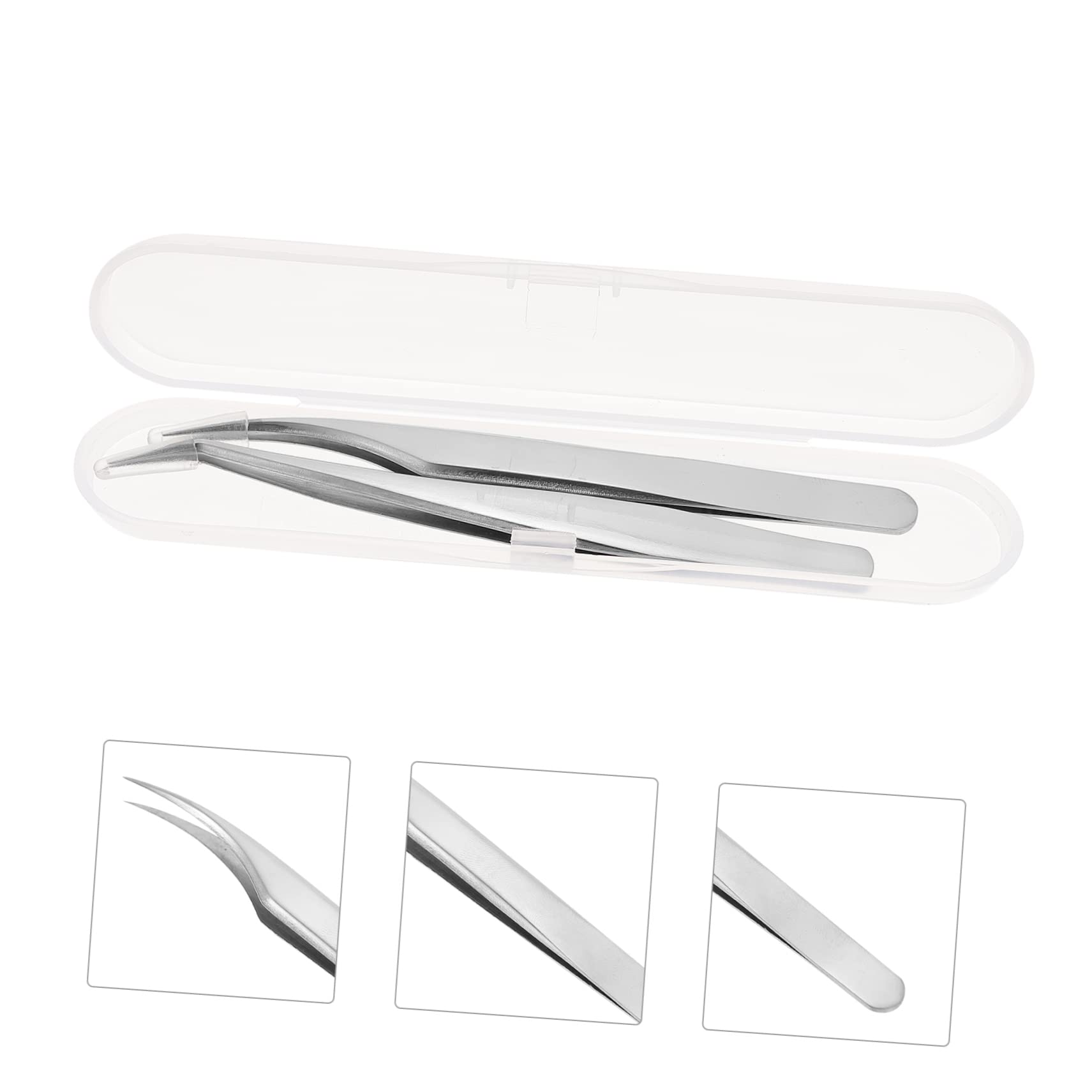 Baluue 2Pcs Professional Eyelash Extension Tweezers - Ultra Fine Precision Lash Grafting Tweezers for Salon & Home Use - Essential Eyelash Beauty Tools Set for Perfect Lash Extensions & Volume Lashes