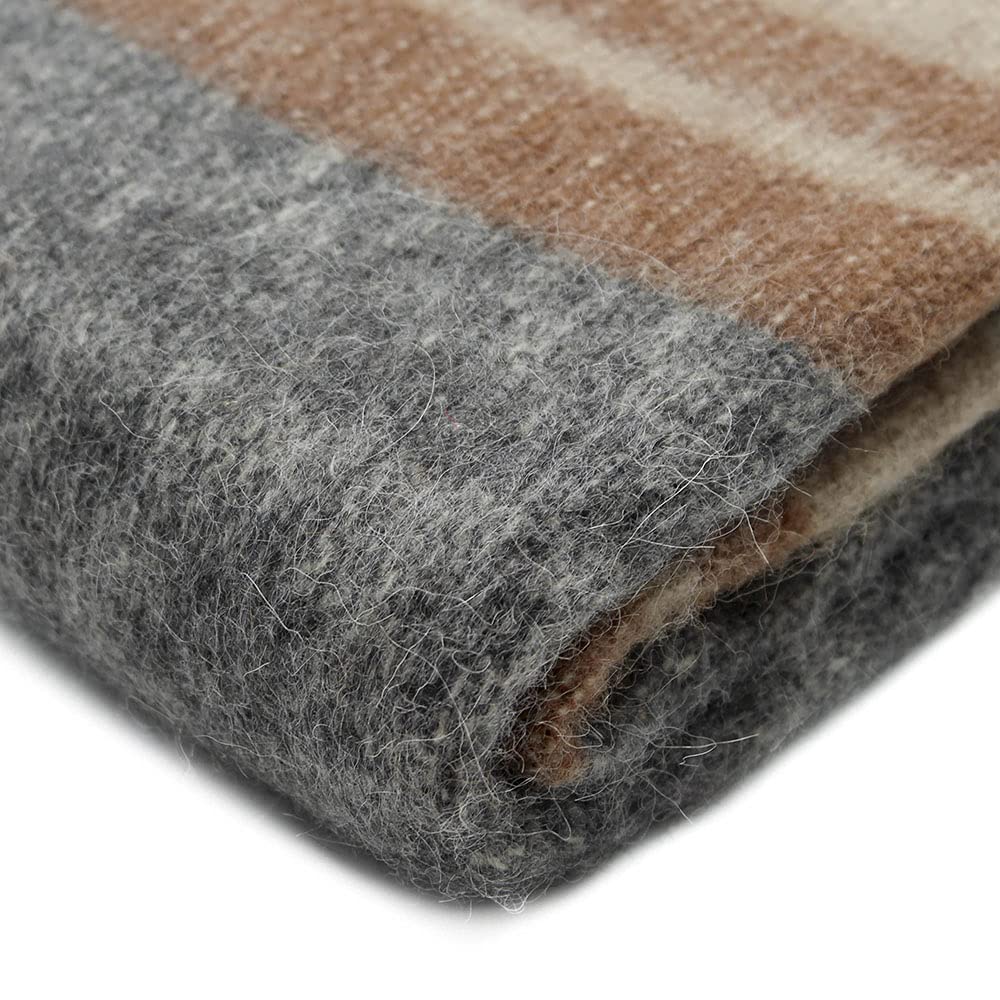 Premium Alpaca Wool Cherokee Style Blanket Throw - Soft & Warm Handmade Weaving for Home Decor, Sofa, Bed, and Travel - Cozy Gift for Winter & Fall
