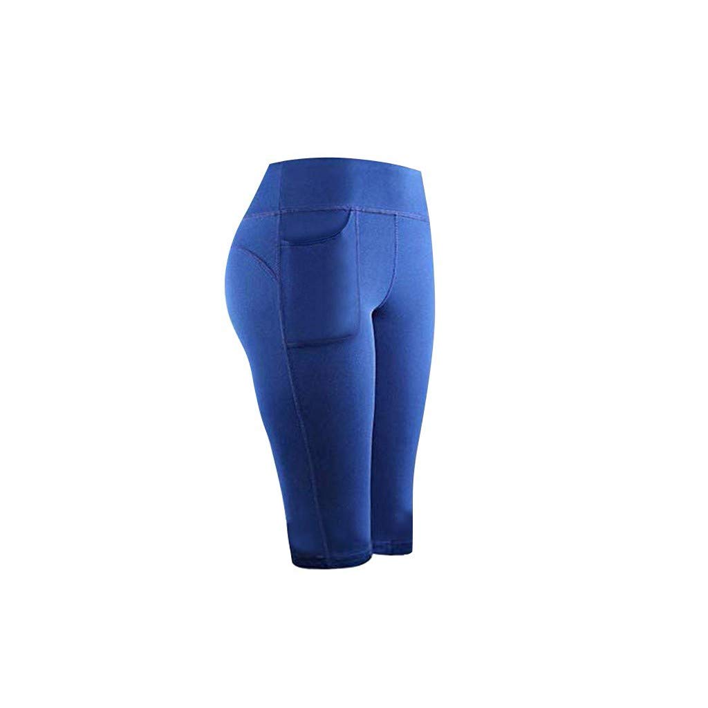 Goddessvan Women's High Waist Pocket Jeggings Shorts - Stretchy Workout Running Gym Yoga Pants with Tummy Control - Perfect for Fitness, Jogging & Casual Wear