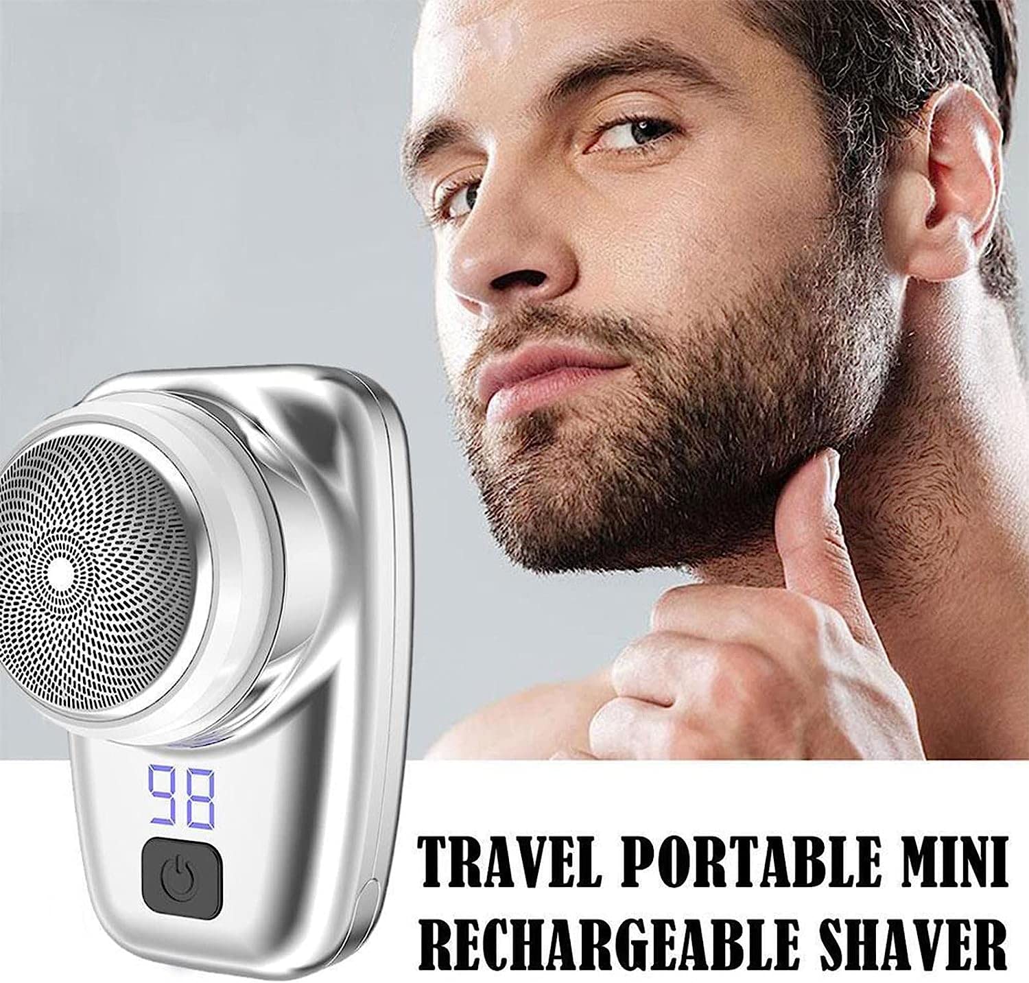 Mini Portable Electric Shaver for Men - USB Rechargeable Wet/Dry Travel Razor | Compact Pocket Size for Home & On-the-Go Grooming