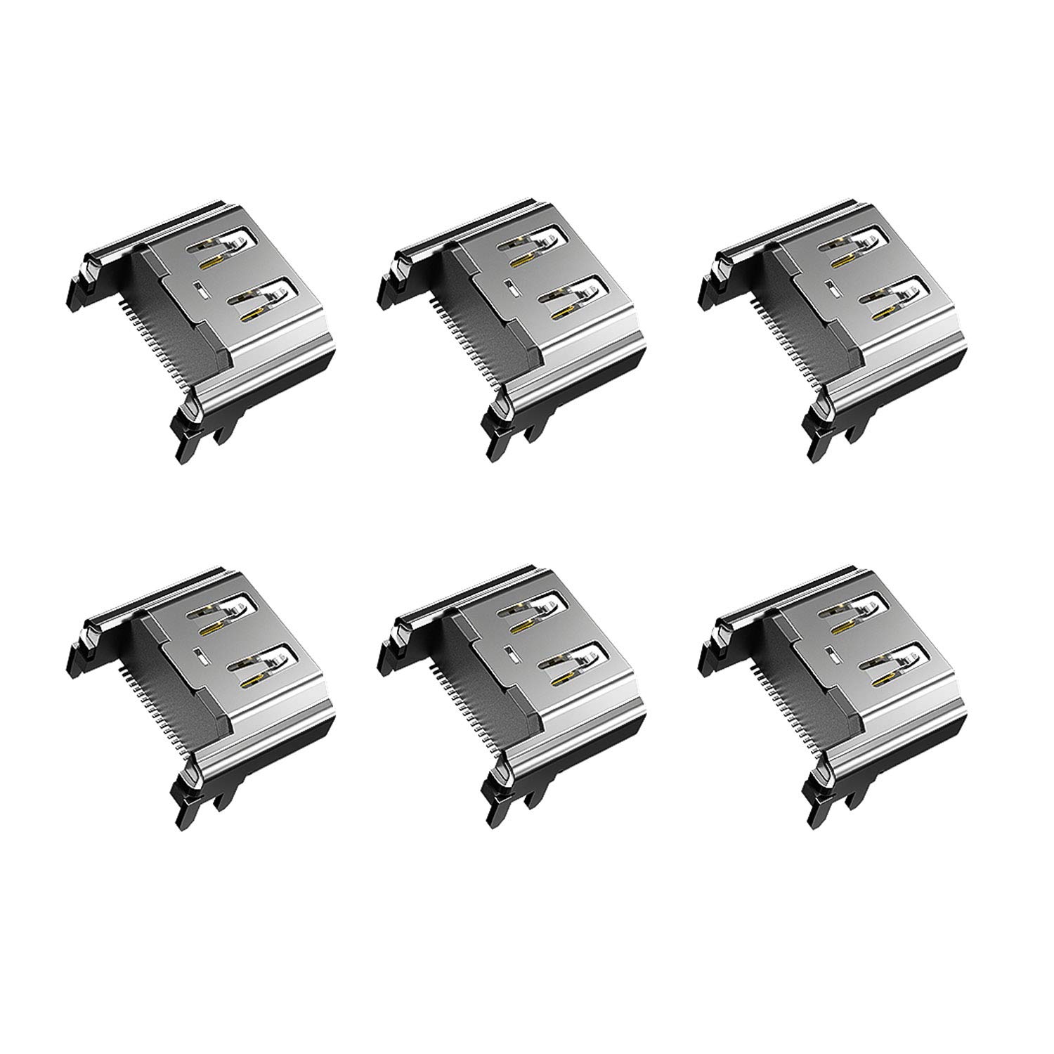 6 Pack HDMI Port Socket Connector Replacement for Sony PS4 CUH-1001A & CUH-1115A - Not Compatible with PS4 Slim/Pro - Perfect for DIY PS4 HDMI Port Repair & Gaming Setup