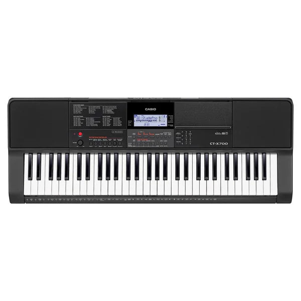 Casio CT X700 61-Key Premium Portable Keyboard Bundle with Stand, Power Supply & Headphones – Perfect for Beginners, Home Practice & Live Performances