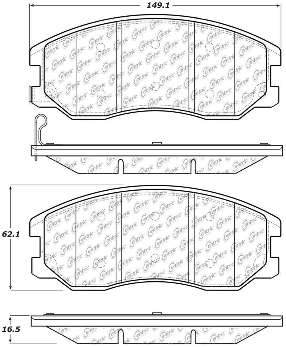 Centric 102.1264 Premium Brake Pads - High Performance Ceramic Brake Pads for Smooth & Quiet Stopping | Perfect for Daily Commuting, City Driving & Highway Use