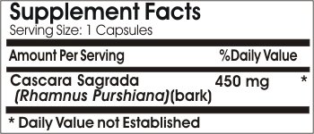 Cascara Sagrada 450mg - 200 Capsules | Natural Herbal Supplement for Digestive Support | No Additives, Non-GMO | Perfect for Constipation Relief & Colon Cleansing