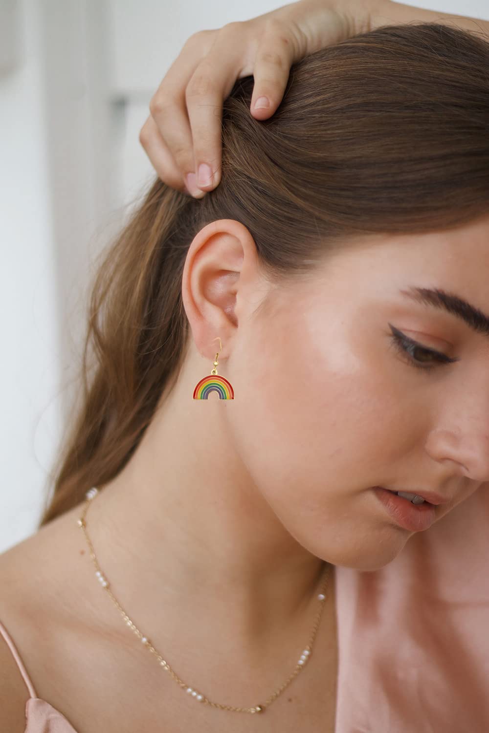 Rainbow LGBT Pride Dangle Earrings - Gay & Lesbian Jewelry Gifts for Women & Men - Perfect for Pride Month, LGBTQ+ Events & Everyday Wear