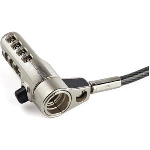 6-Pack (2M) 3-in-1 Universal Laptop Cable Lock with 4-Digit Combination - Anti-Theft Security Steel Cable for Laptop/Desktop - Compatible with K-Slot, Nano & Wedge Slot Computers - Perfect for Office, School, Travel & Public Spaces (LTULOCK4D)