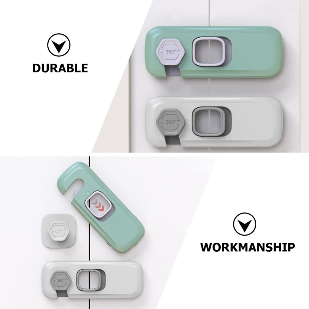 5-Pack Child Safety Locks - Baby Proof Cabinet & Drawer Latches, Window & Door Security Locks for Toddlers - Home Childproofing Essentials for Kitchen, Bathroom & Nursery Safety