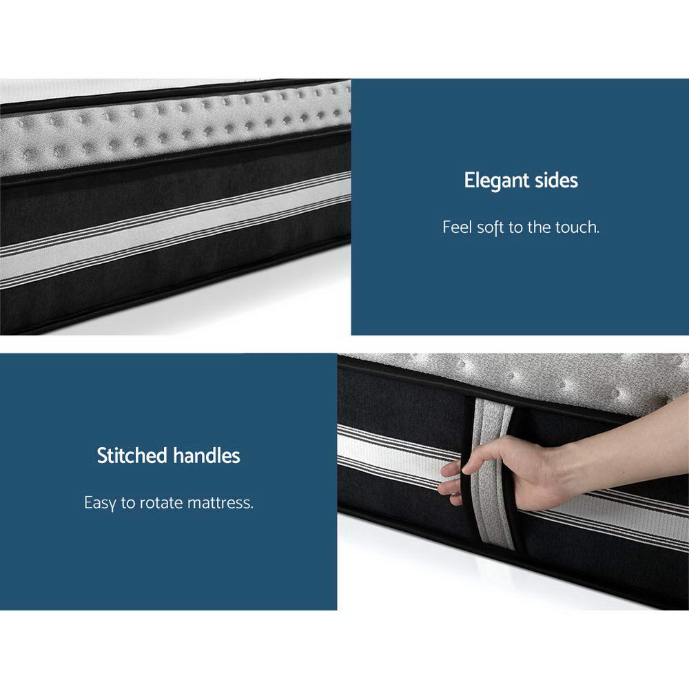 Galaxy Euro Top Cool Gel Pocket Spring Mattress - 14 Inch Queen Size for Superior Comfort & Support | Perfect for Hot Sleepers & Back Pain Relief