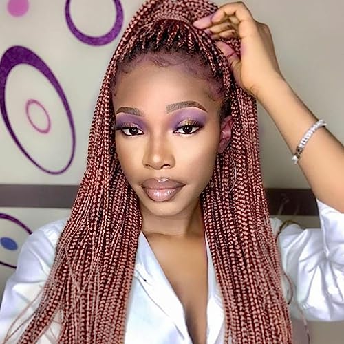 Rose Pink Box Braided Wigs