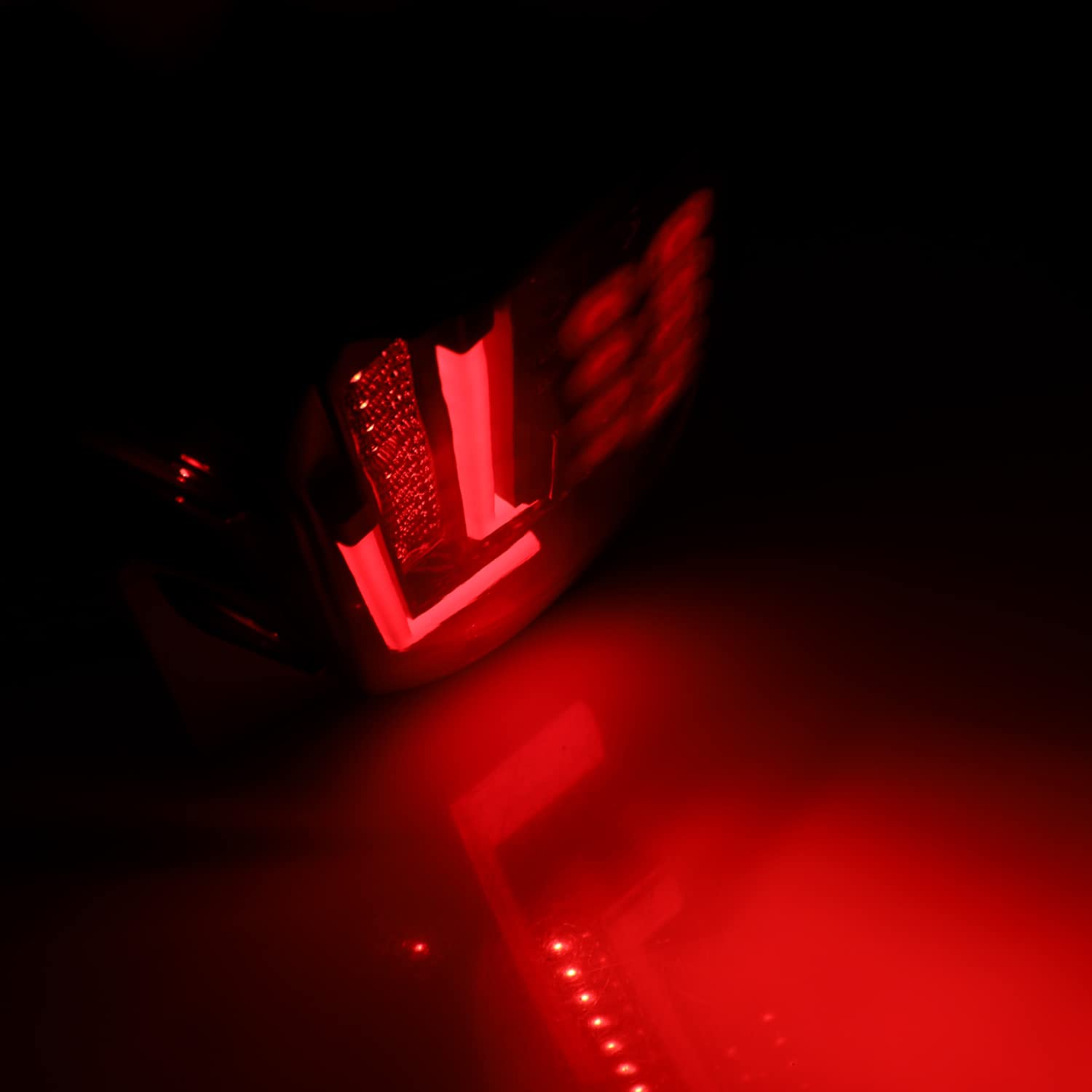 LED Tail Light Assembly for 2014-2020 Toyota Tundra - Sequential Turn Signal, DRL & Brake Lights - Matte Black/Clear Lens - Replacement Rear Lights for Improved Visibility & Style (Perfect for Night Driving & Custom Truck Upgrades)
