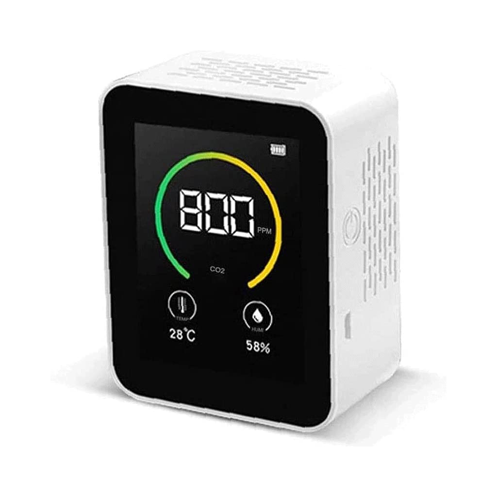 CHENGGUAN Air Quality Monitor - Accurate CO2, Formaldehyde (HCHO), TVOC & AQI Detector with Real-Time Data & Mean Value Recording | Portable Air Quality Tester for Home, Office, Baby Room, School & Travel | Indoor Air Pollution Meter for Health & Safety Monitoring