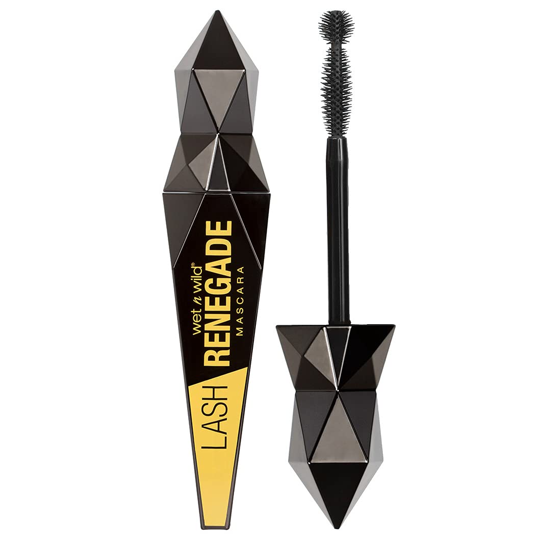 Wet n Wild Lash Renegade Mascara - Volumizing & Lengthening, Brazen Black, 8ml - Perfect for Everyday Wear & Dramatic Night Looks