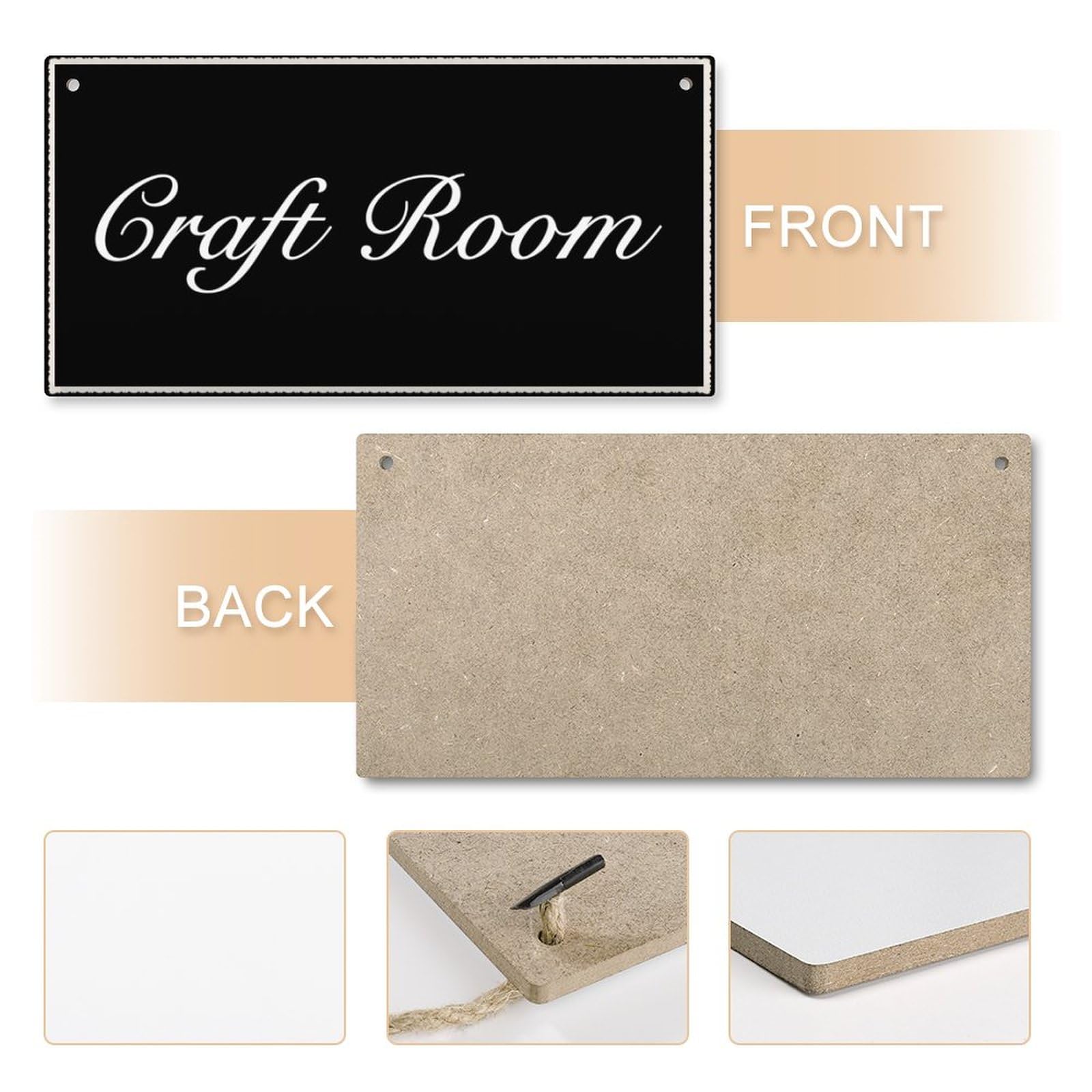 Handmade Wooden Craft Room Sign - 6x12 Inch Rustic Wall Art Decor for Home, Office & Studio - Perfect for DIY Spaces, Gift Giving & Farmhouse Style Interiors