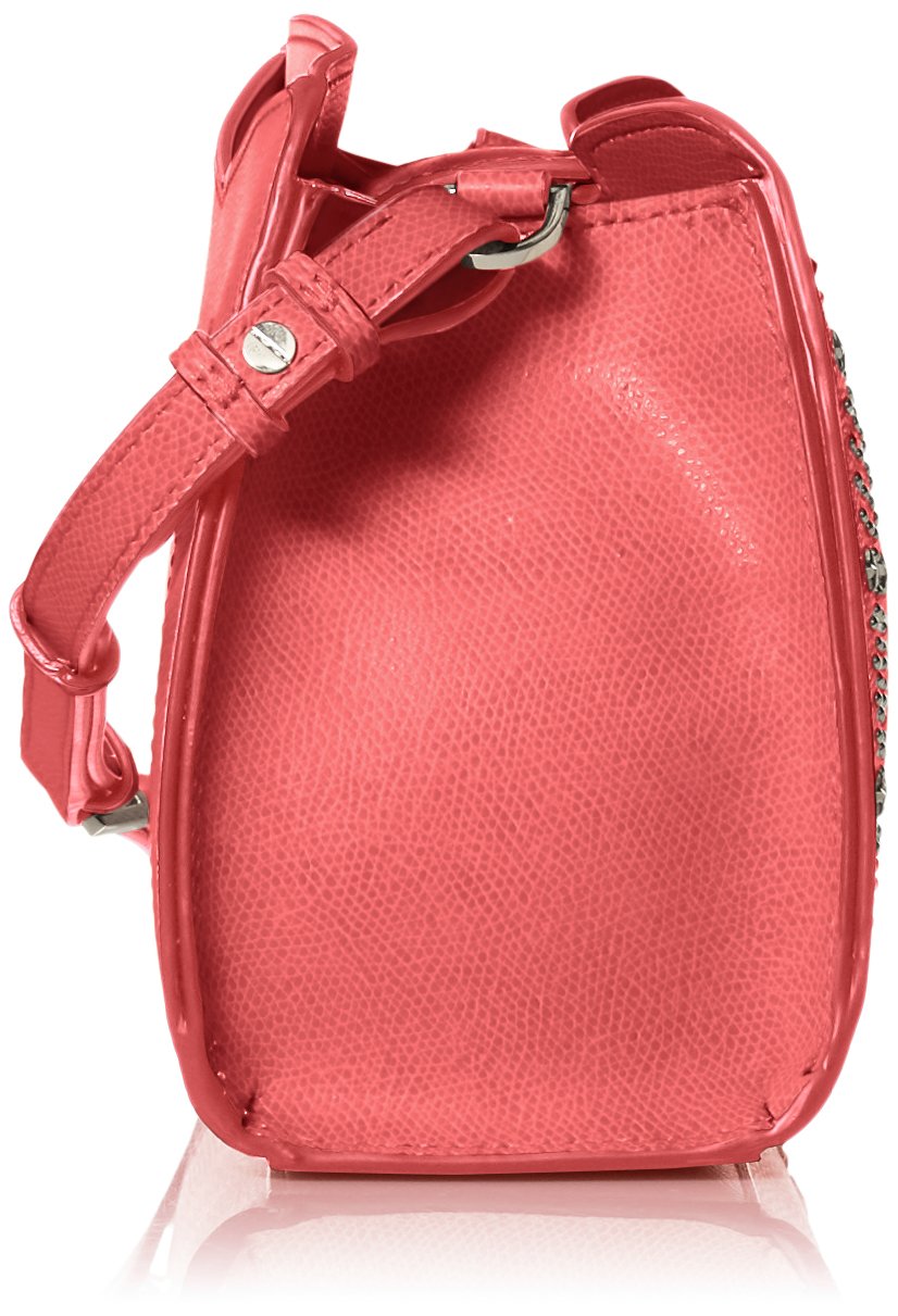 Calvin Klein Clementine Mercury Leather Crossbody Bag with Celestial Stud Embellishments - Stylish Shoulder Purse for Women, Perfect for Date Night, Work & Travel