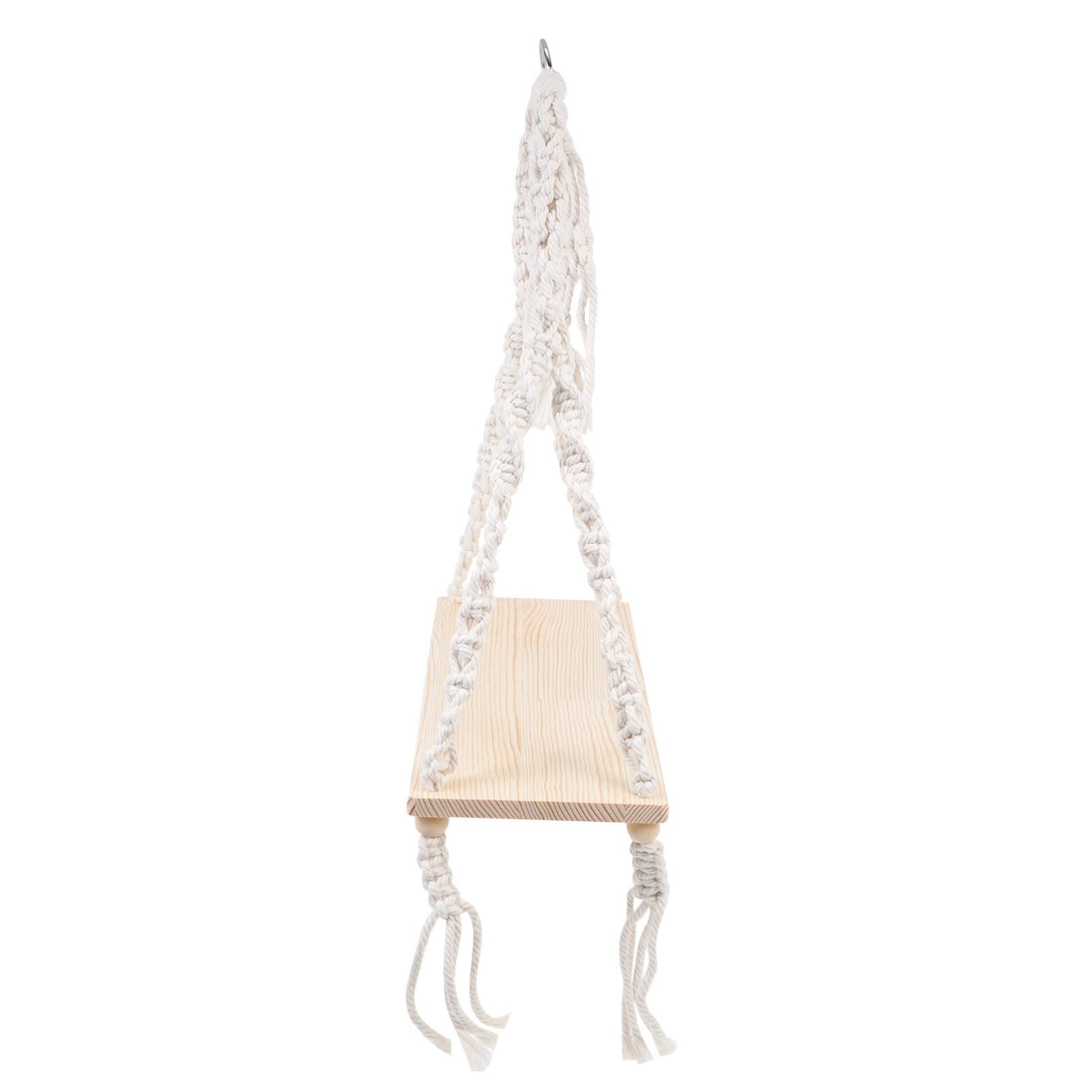 Handmade Macrame Wall Hanging Shelves - Bohemian Floating Shelf for Plants, Books & Vases - Woven Boho Home & Office Decor - Perfect for Living Room, Bedroom or Workspace Display
