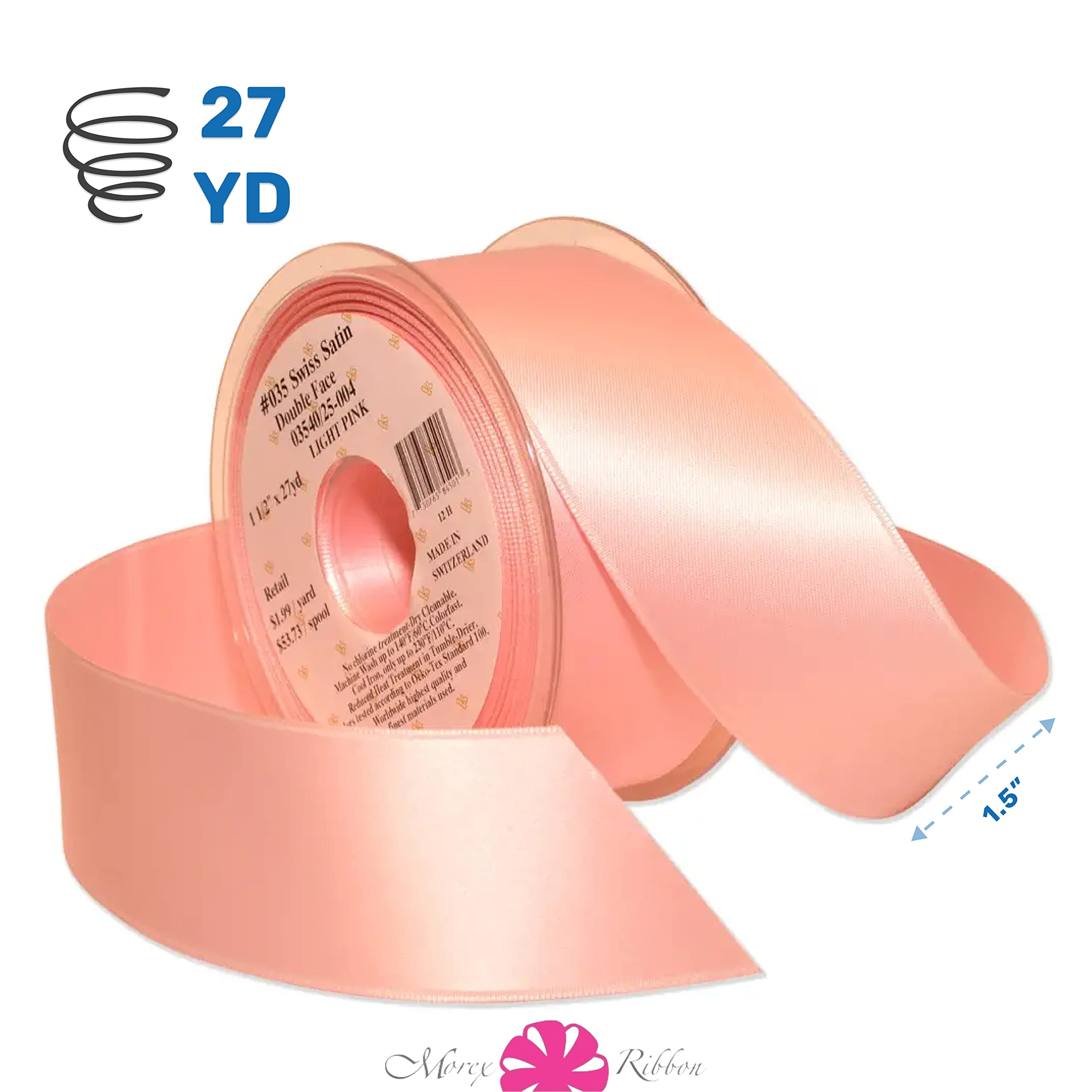 Morex Ribbon 03540/25-004 DF Swiss Satin Ribbon 1.5