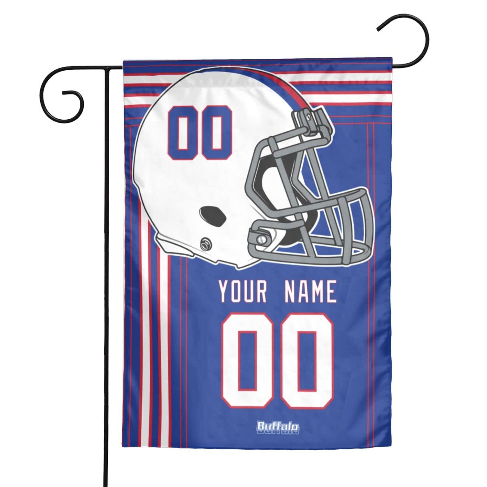 Double Sided Buffalo Garden Flag - Personalized Custom Name & Number - Perfect Gift for Sports Fans - Ideal for Yard Decor, Tailgating & Home Team Spirit