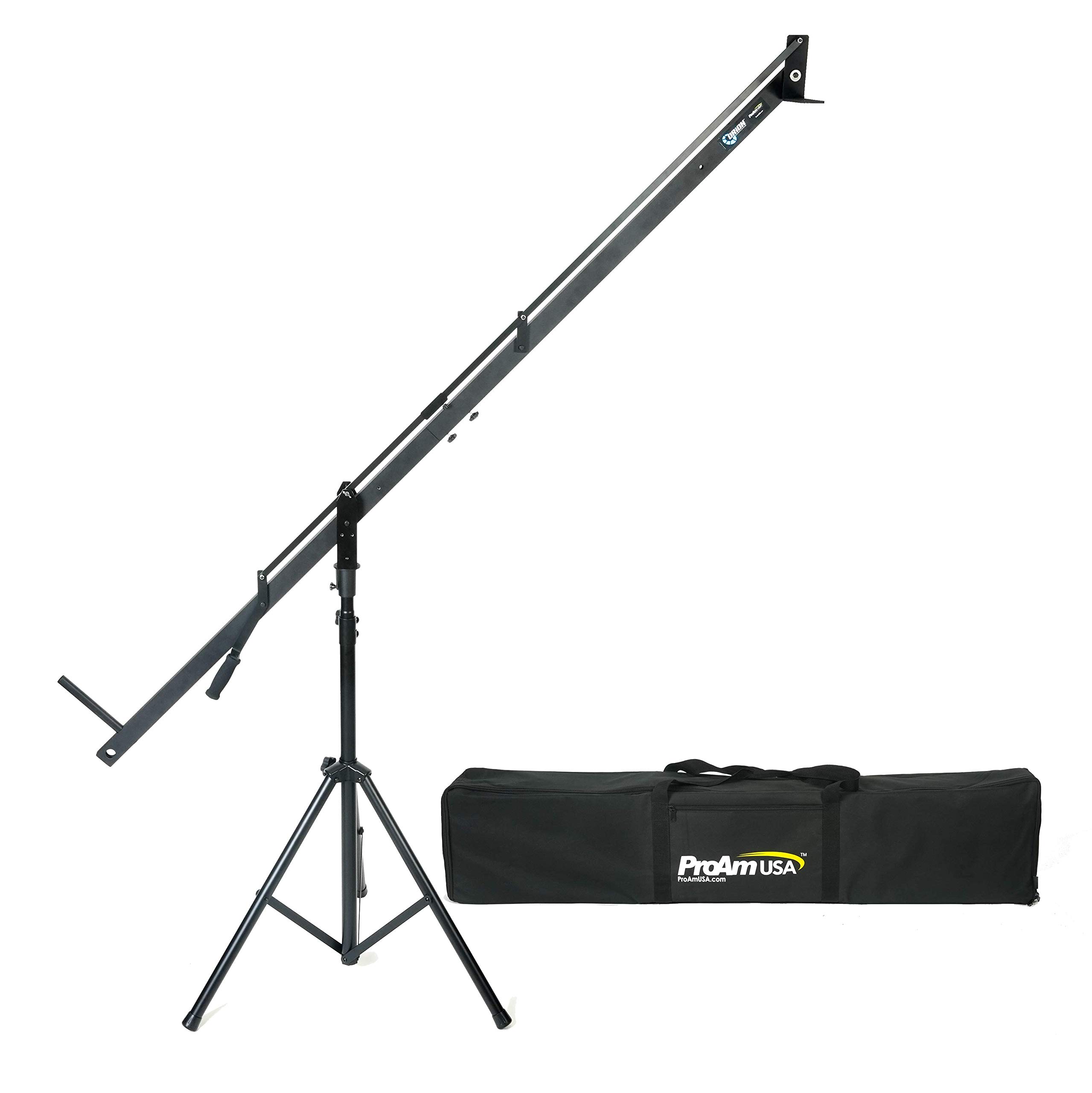 Orion DVC200 DSLR Video Camera Jib Crane with Tilt Stand & Carry Bag - 8ft Extendable Aluminum Camera Crane for Filmmaking - Includes L-Shaped Side Mounting Bracket - Perfect for Professional Videography, YouTube Videos & Event Filming