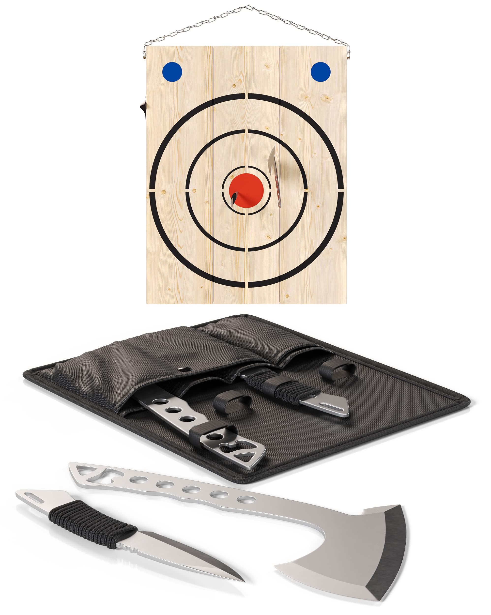 Wooden Axe Throwing Target Board for Games & Knives - USA Made - Indoor/Outdoor Fun