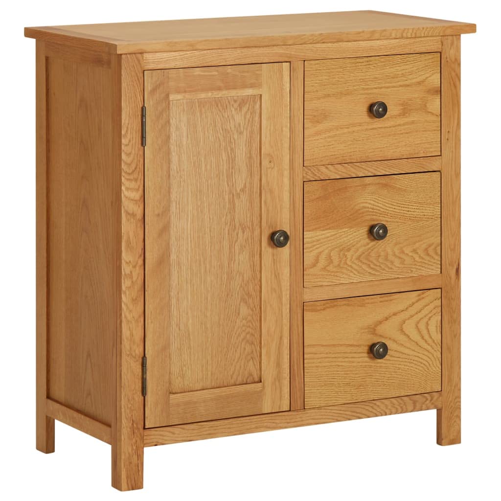 27.6x13.8x29.5 Inch Solid Oak Wood Storage Cabinet - Multi-Purpose Organizer for Kitchen, Bathroom, Living Room & Hallway | Floor Standing Cupboard for Home Decor & Storage Solutions