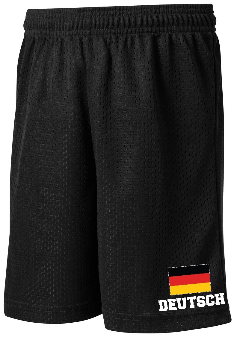 STUFF WITH ATTITUDE German Flag Black Polyester Shorts - Comfortable Casual Wear for Men, Perfect for Gym, Sports & Summer Outfits