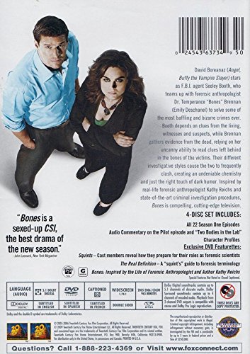 Bones: Season 1 DVD - Crime Drama TV Series | Perfect for Mystery Lovers & Binge-Watching Nights